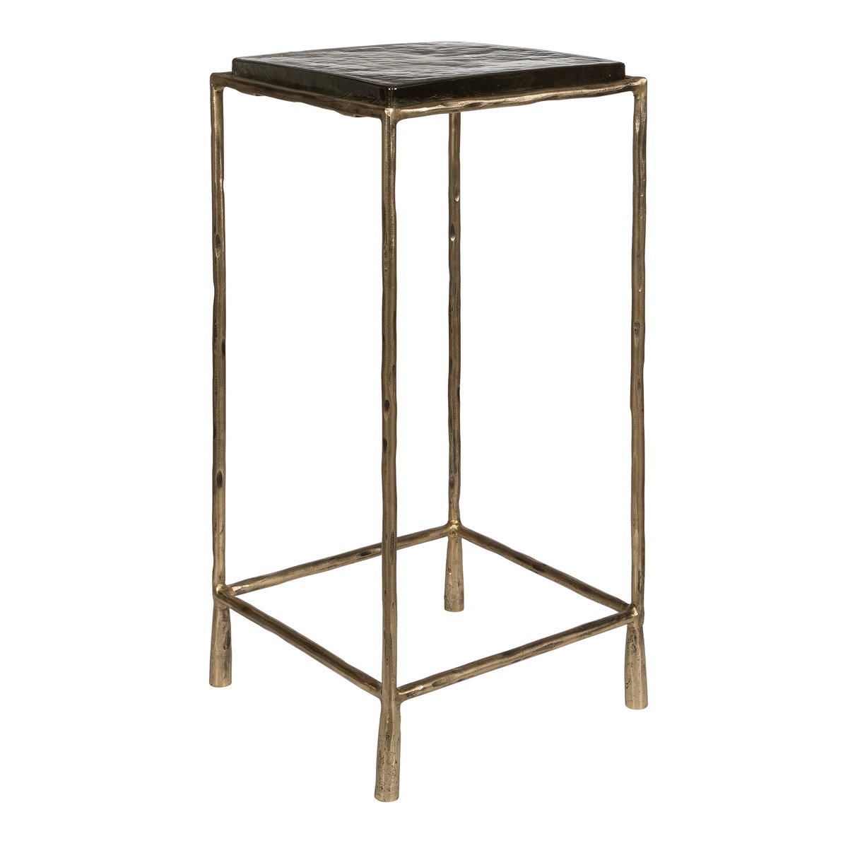 Ovard Antiqued Gold Accent Table, Side & End Table by Uttermost, 11.5" width x 24" height x 11.5" depth View 1