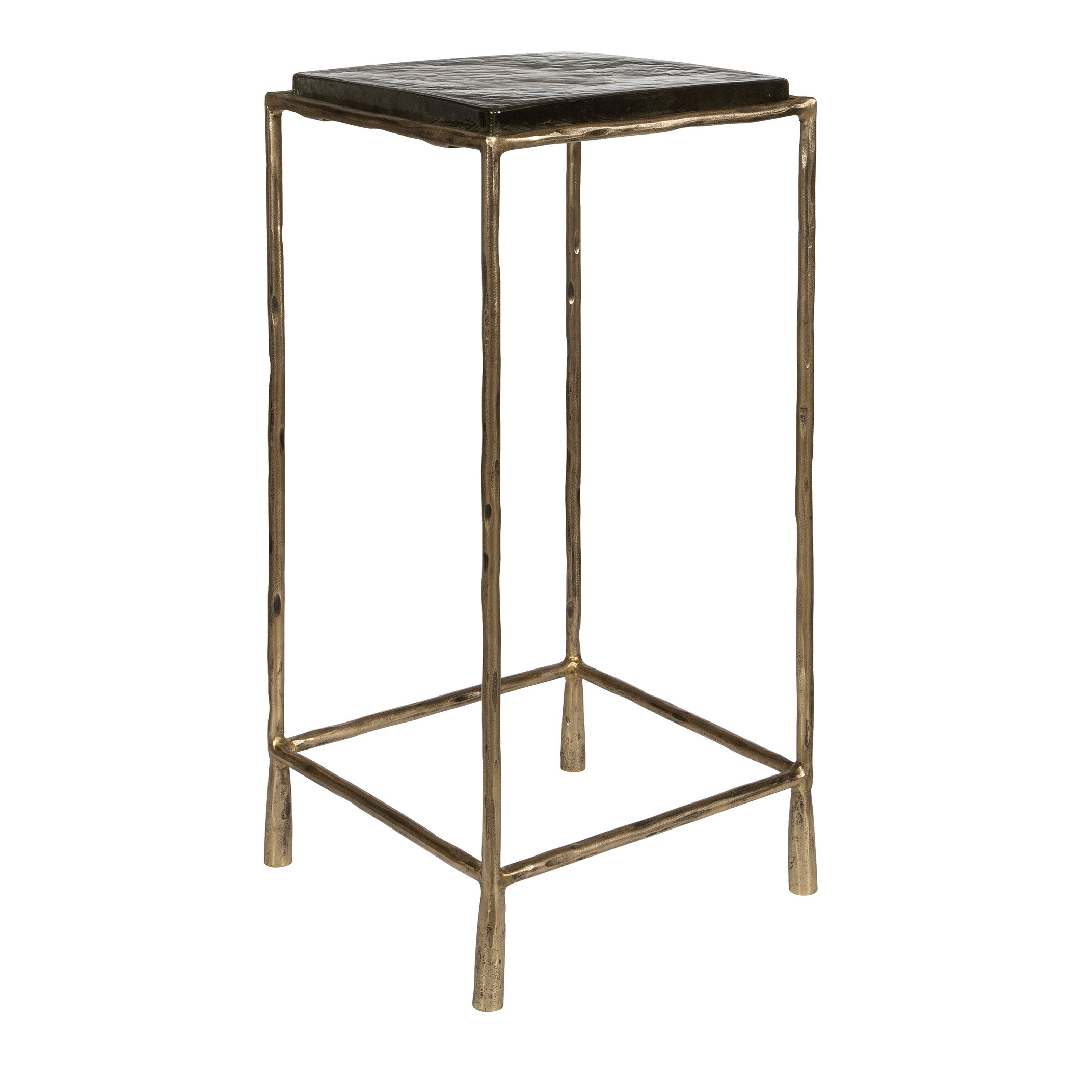 Ovard Antiqued Gold Accent Table large image 
