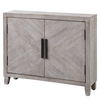 Adalind White Washed Accent Cabinet, Furniture by Uttermost, 40" width x 31.75" height x 11" depth thumbnail 5