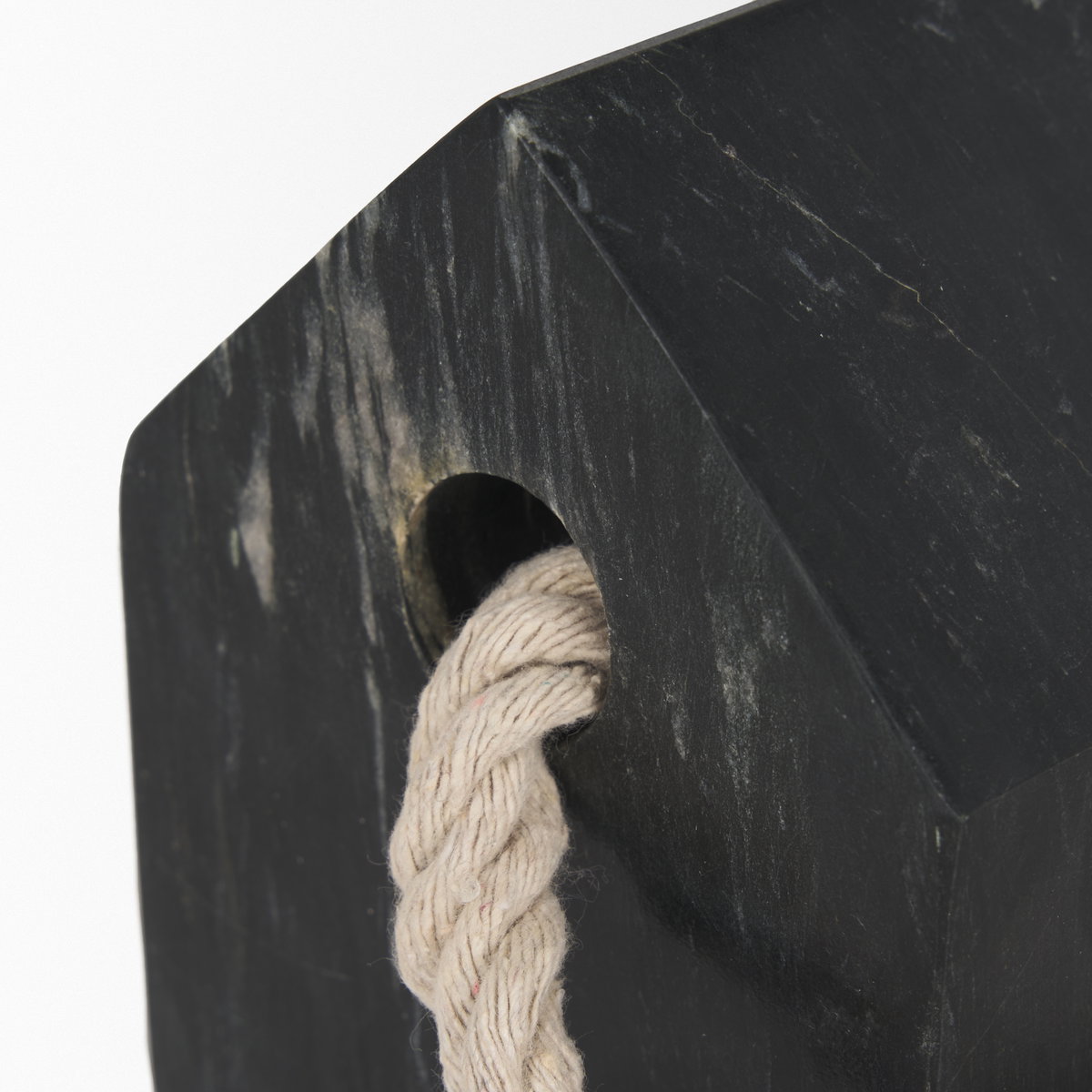 Raena Black Marble House Door Stopper, Decorative Object by Mercana, 4" length x 4" width x 4.75" height View 9
