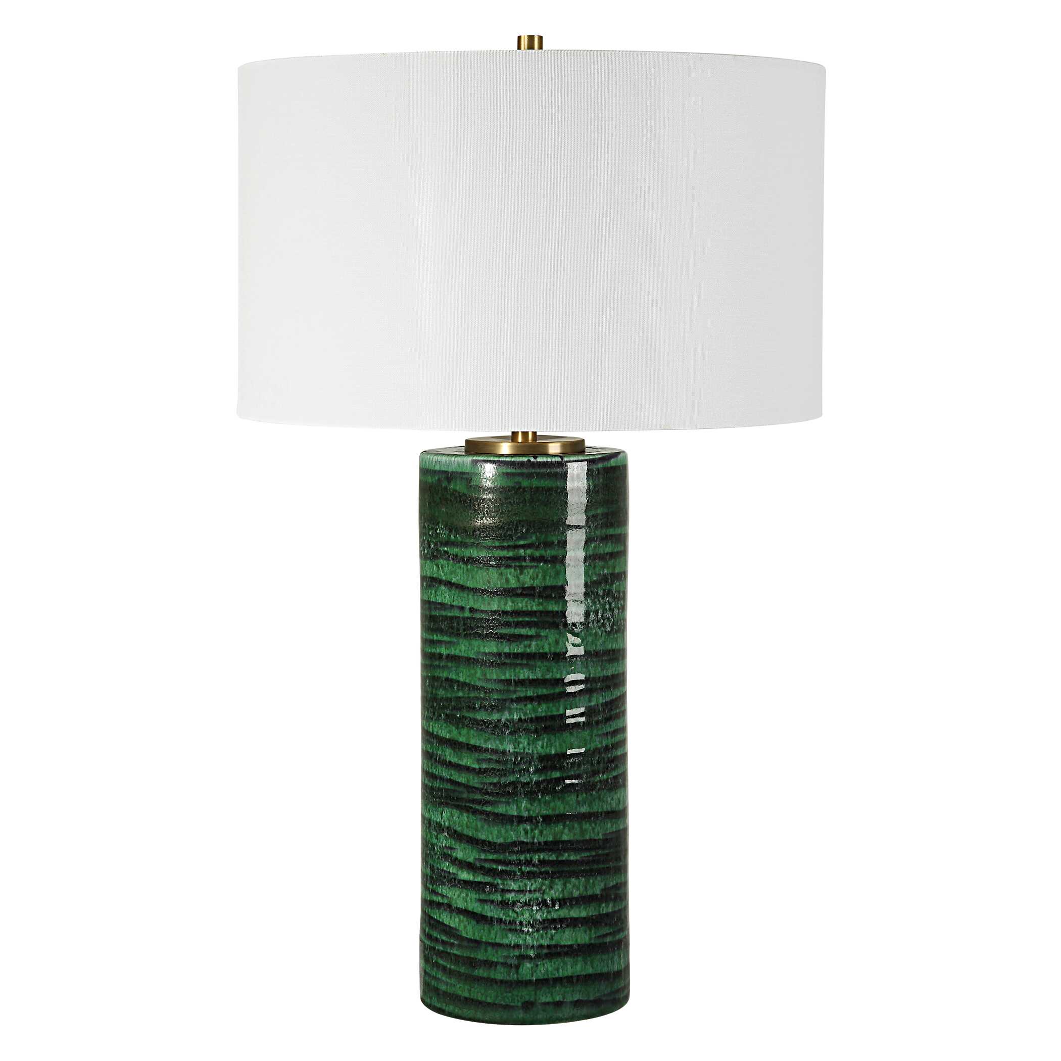 Galeno Emerald Green Table Lamp, by Uttermost, 17" width x 27.75" height x 17" depth View 5