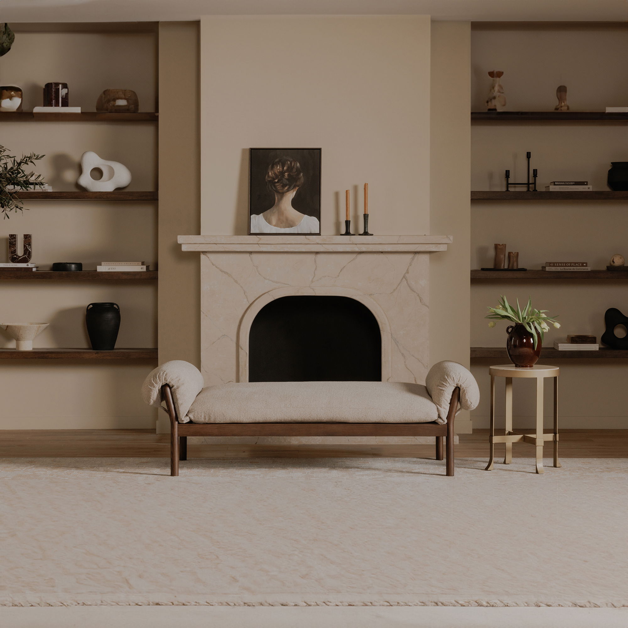 Cardero Daybed Beige, Chaise Lounges & Daybed by Moe's Home, 74.5" width x 23.5" height x 30" depth View 9