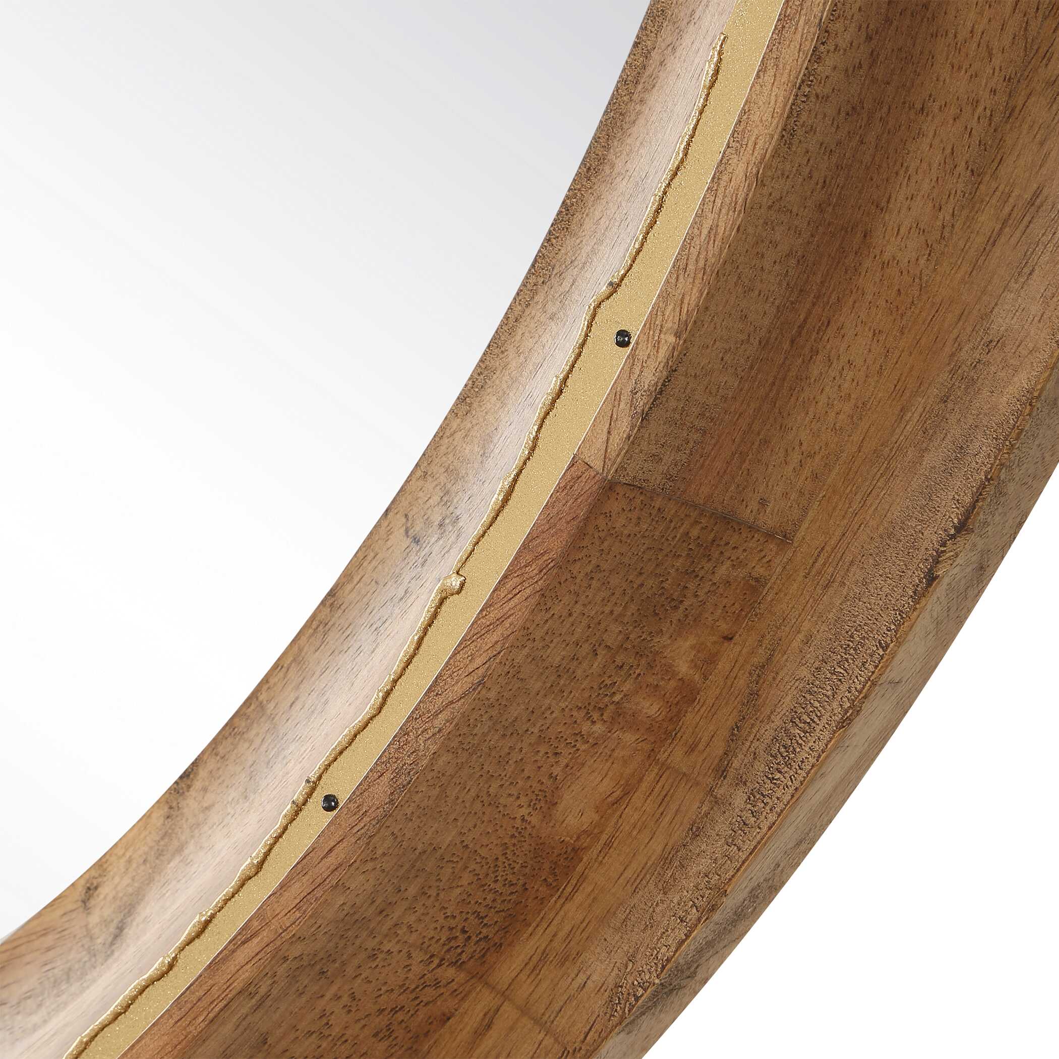 Frontier Round Wood Mirror, by Uttermost, 44.5" width x 44.5" height x 2.75" depth View 5