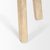 Taimo White Washed Light Brown Wood with Striped Fabric Seat Bench thumbnail 8