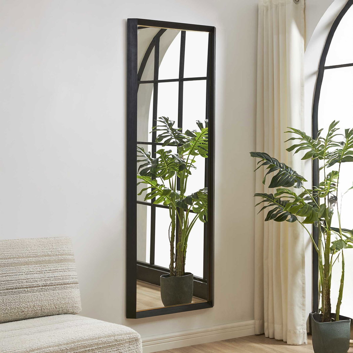 Stenton Tall Wooden Mirror, by Uttermost, 28" width x 76" height x 2" depth View 3