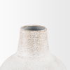 Tisha Large White with Terracotta Distressing Metal Vase, by Mercana, 5.91" length x 5.91" width x 14.17" height thumbnail 7