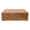 Nash Coffee Table Honey Brown Burl, by Moe's Home, 40" width x 12" height x 40" depth thumbnail 1