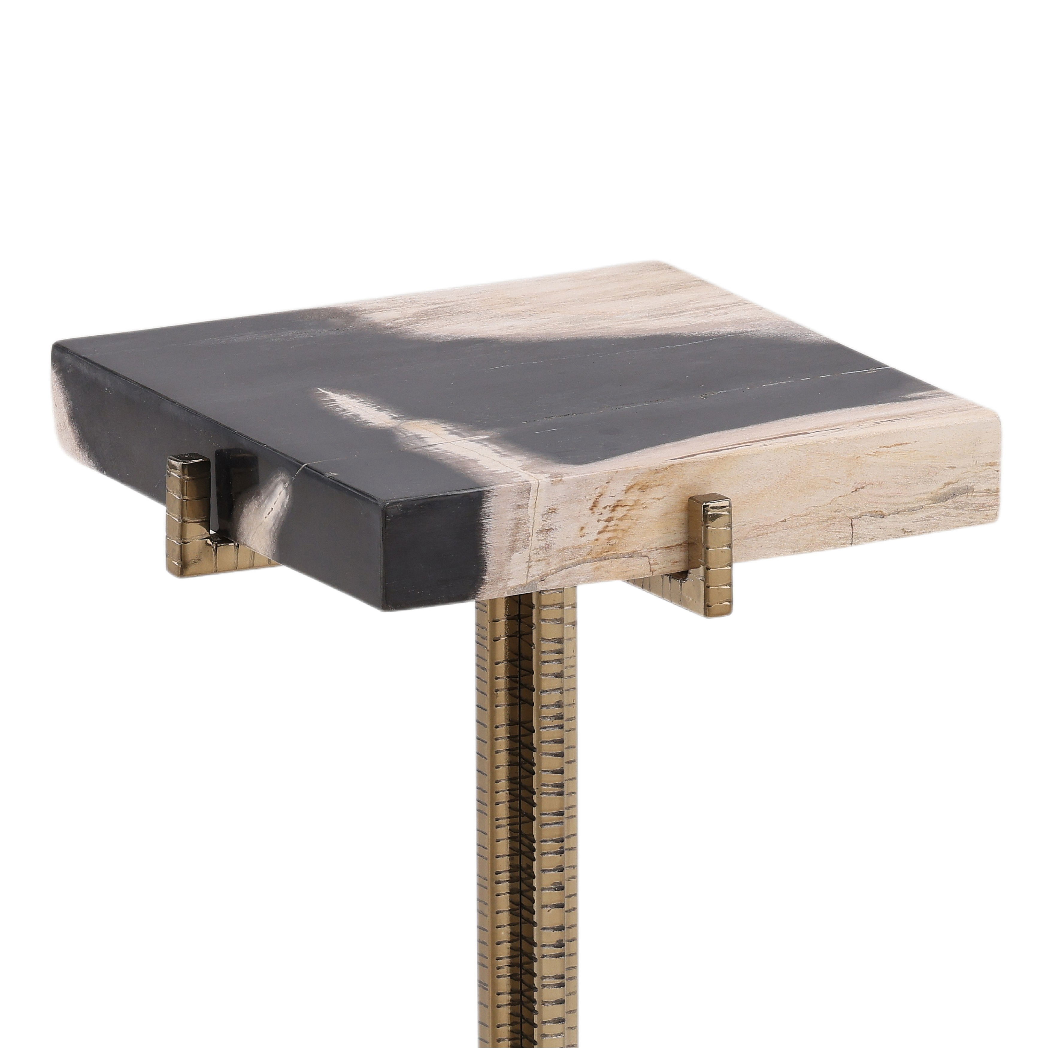 Nyssa Side Table Natural Black, Side & End Table by Dovetail, 9.06" width x 21" height x 9.06" depth View 3