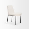 Eve Curved Back Dining Side Chair | Cream Boucle with Black Metal, Dining Chair by Mercana, 24.5" length x 19.5" width x 33.5" height thumbnail 10