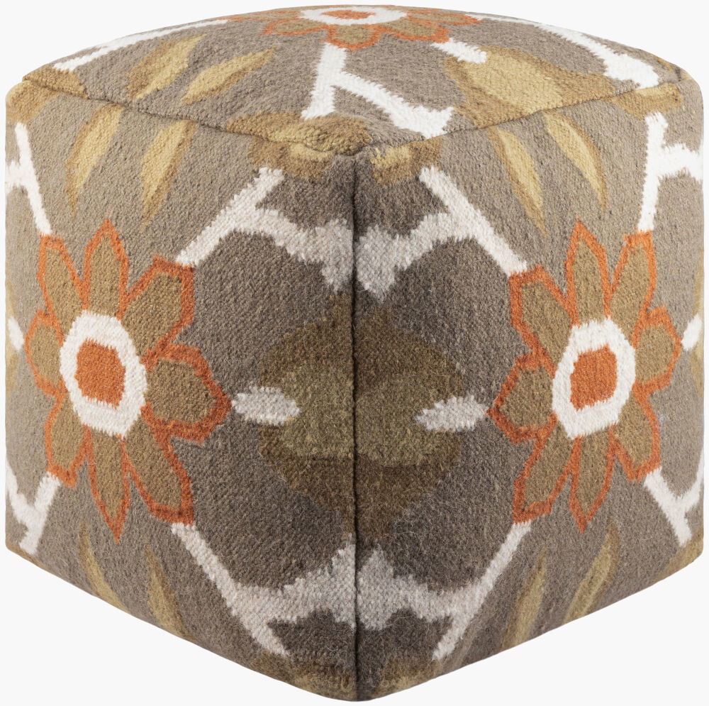 Frontier Pouf, Ottoman by Surya, 18" width x 18" height