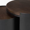 Varden Matte Black Metal with Dark Brown Wood Top Nesting Accent Tables thumbnail 8