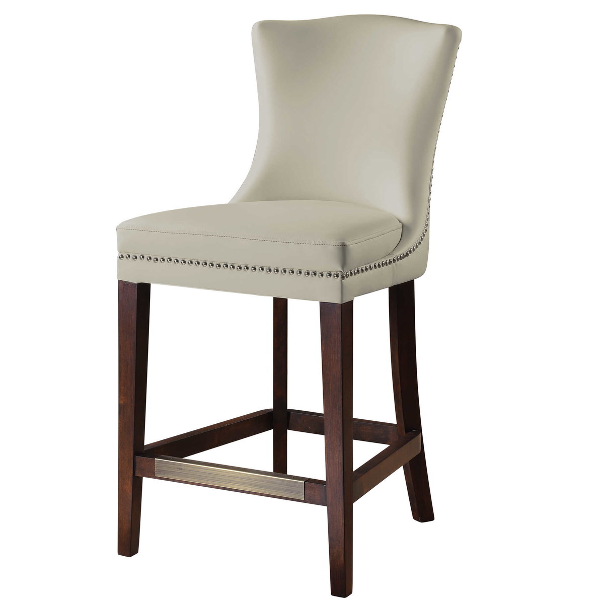 Dariela White Counter Stool, Counter & Bar Stool by Uttermost, 19.5" width x 40.75" height x 23" depth View 5