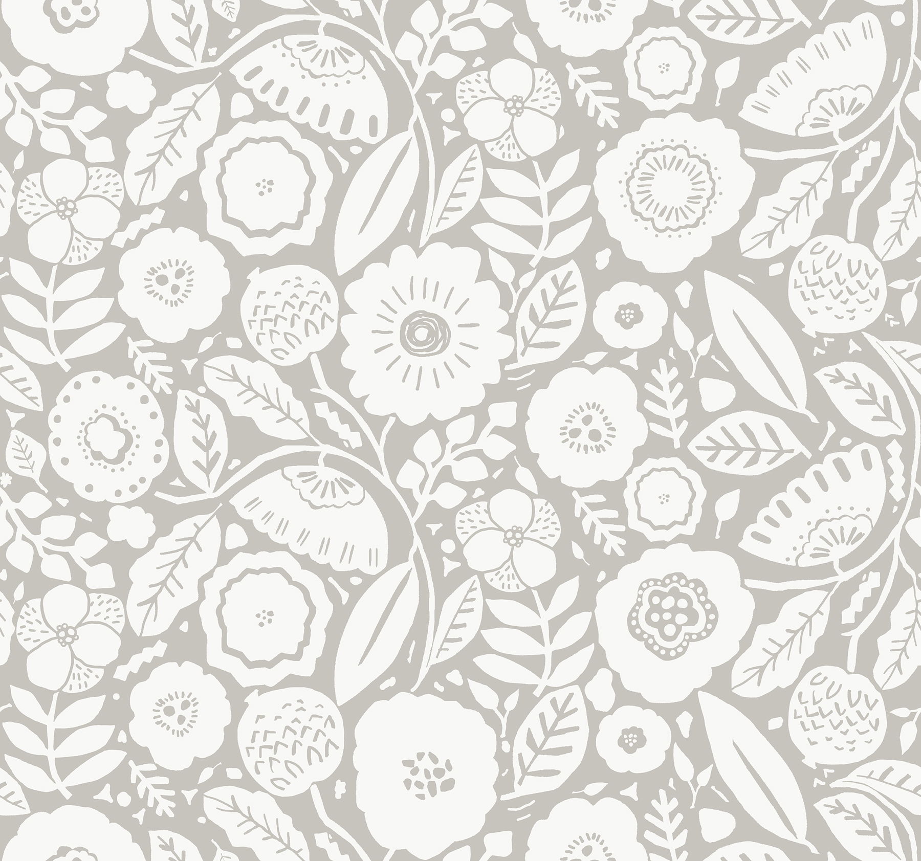 Camille Blossom Grey Wallpaper large image 