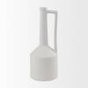 Burton 17.1H Large White Ceramic Jug Vase, by Mercana, 6.1" length x 6.1" width x 15.55" height thumbnail 5