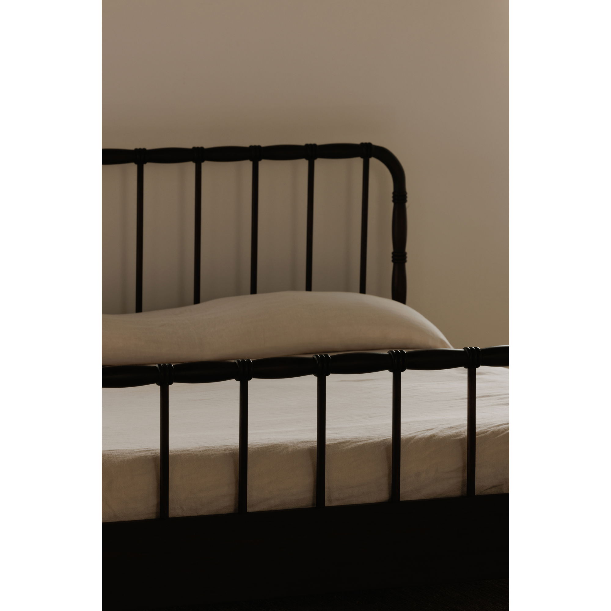 Vivian Queen Bed Dark Brown, by Moe's Home, 63.95" width x 45" height x 84.45" depth View 14