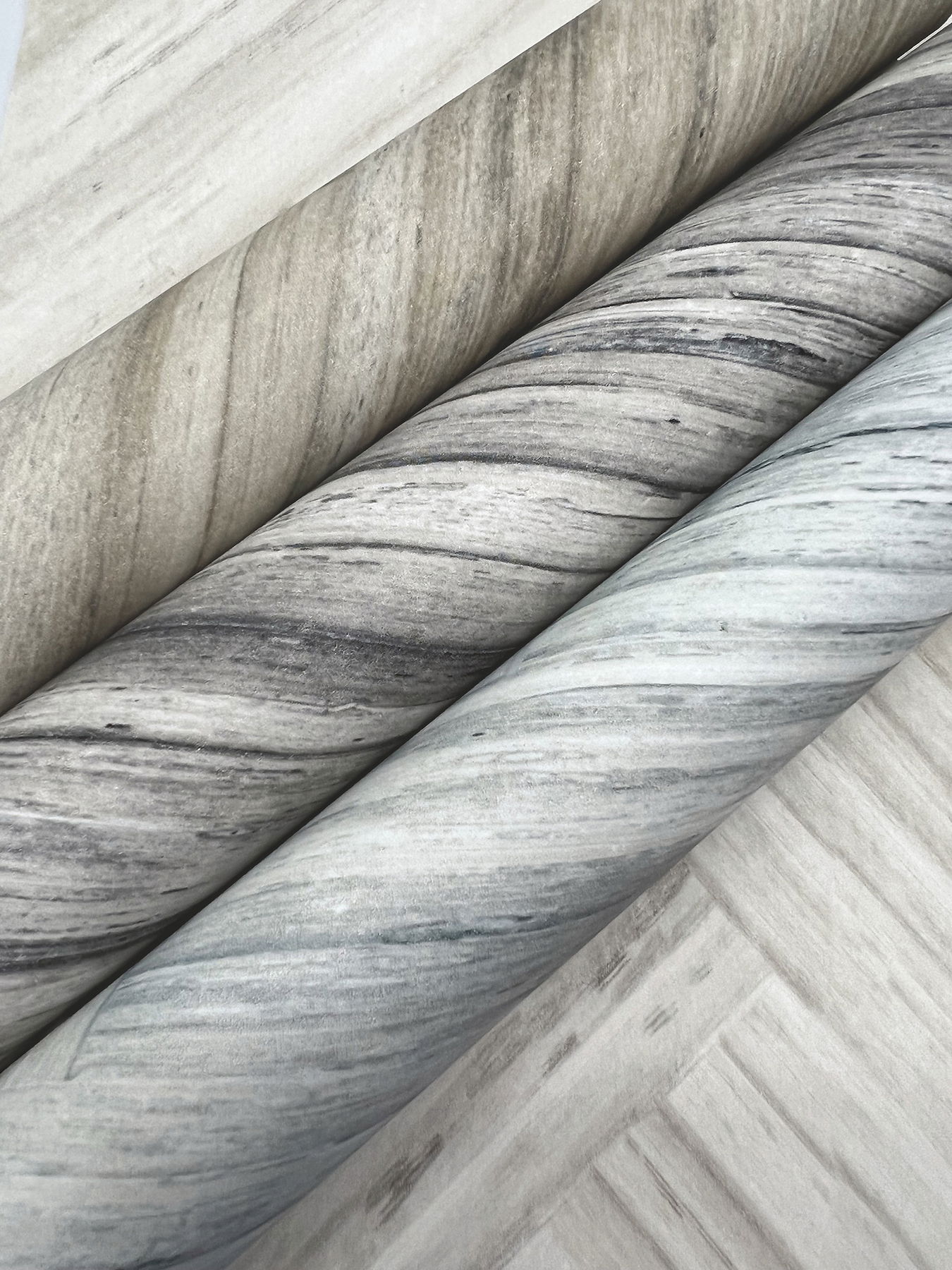 Hermosa Herringbone Blue Peel & Stick Wallpaper large image 