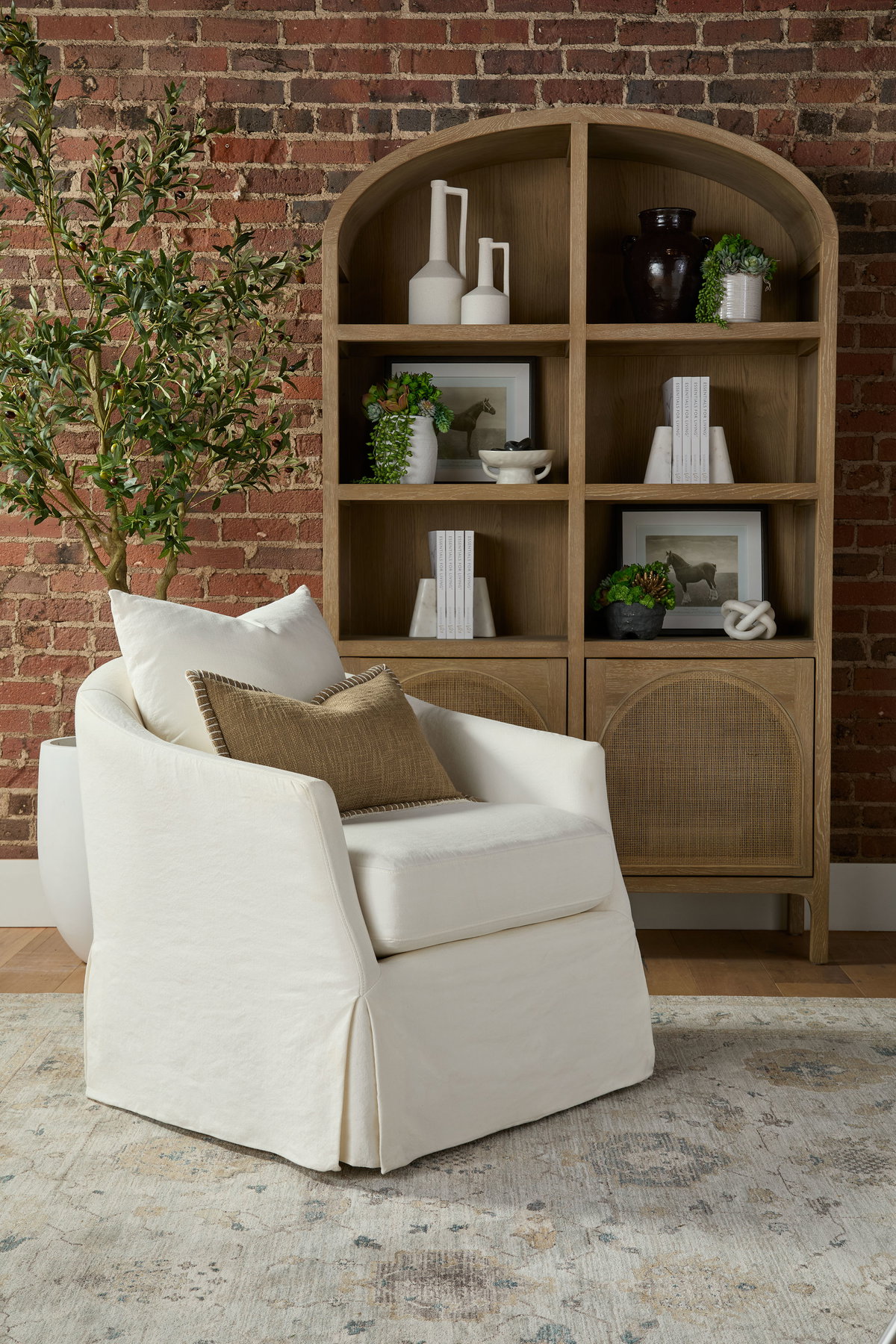 Cane Storage Bookcase, Shelving & Bookcase by Essentials for Living, 49.5" width x 83" height x 16.5" depth View 19