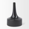 Burton 13.1H Large Glossy and Matte Black Ceramic Jug Vase, by Mercana, 7.87" length x 7.87" width x 11.61" height thumbnail 4