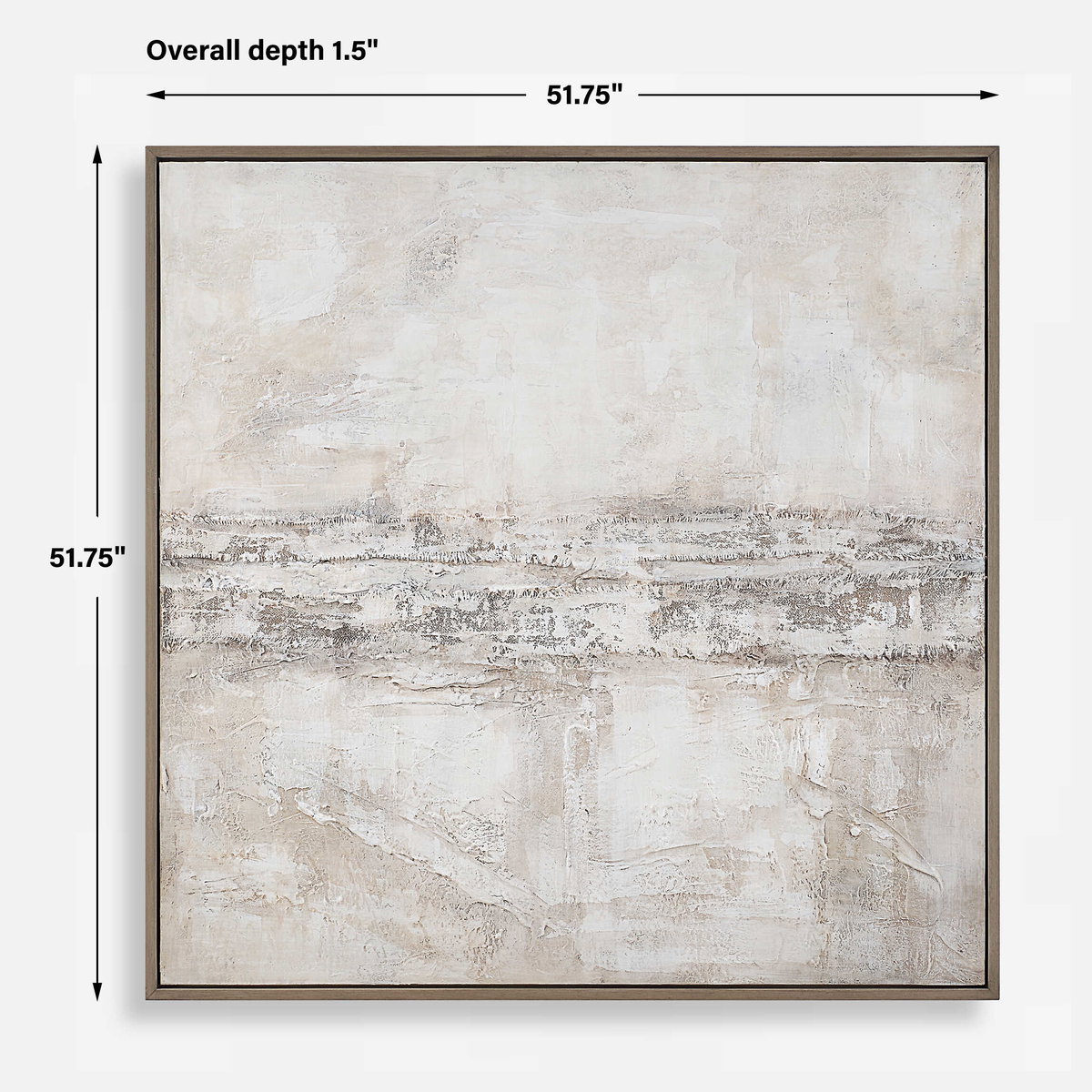 Desert Oasis Abstract Canvas Art, by Uttermost, 51.75" width x 51.75" height x 1.5" depth View 3