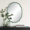 Isly Robin's Egg Blue Oval Mirror, by Uttermost, 24" width x 31.75" height x 1.25" depth thumbnail 2