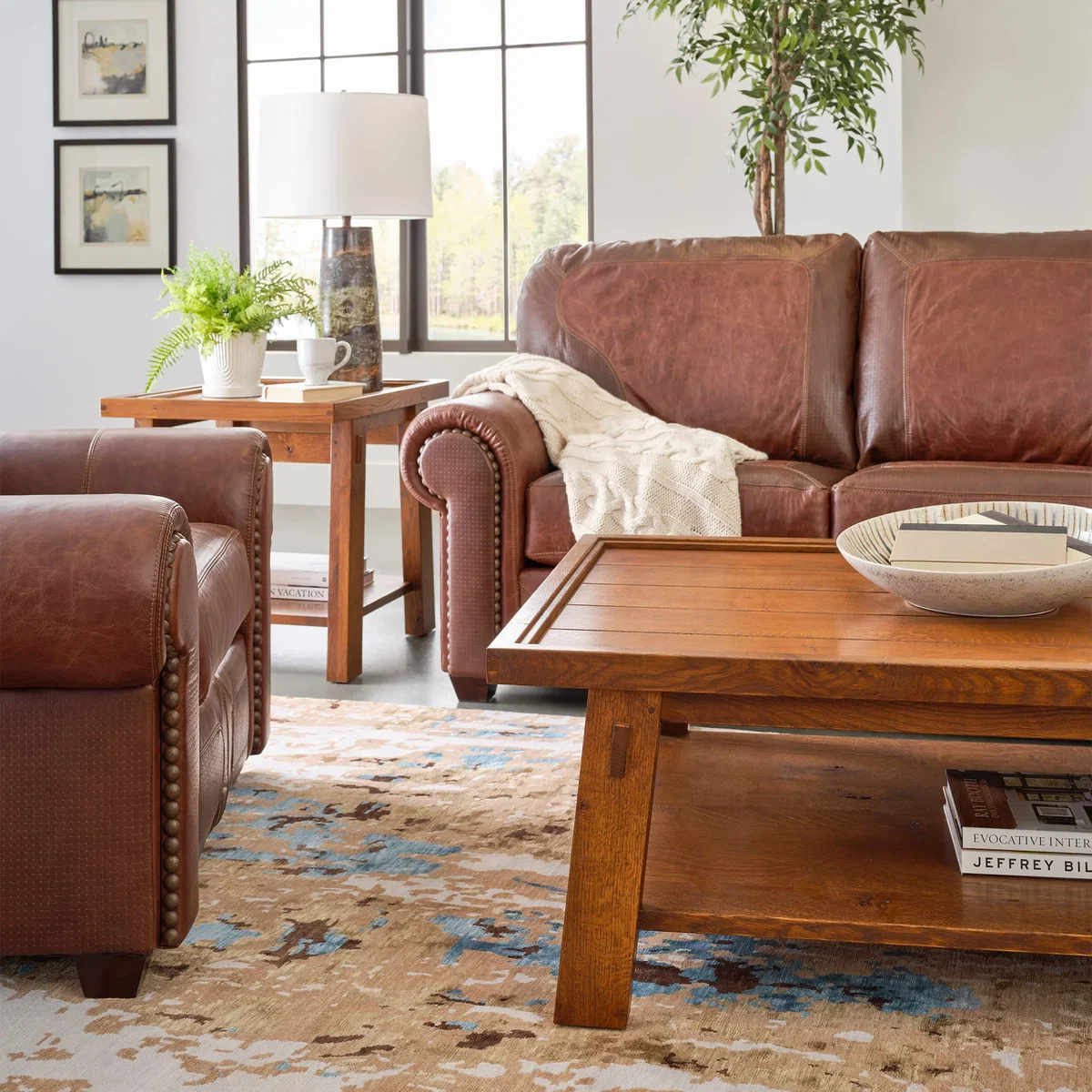 Santa Fe Cocktail Table, Coffee Table by Stickley, 56" width x 18" height x 34" depth View 2