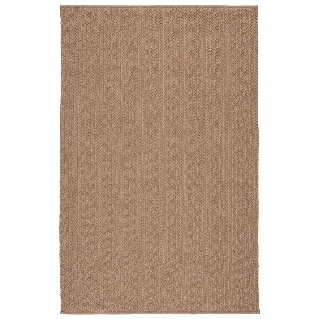 Iver Indoor/ Outdoor Solid Tan Area Rug large image 