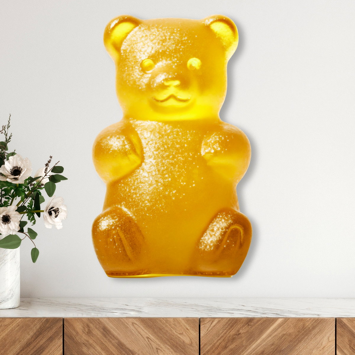Gummy Bear Yellow (No Embellishment), Art by Oliver Gal,  15x10 View 2