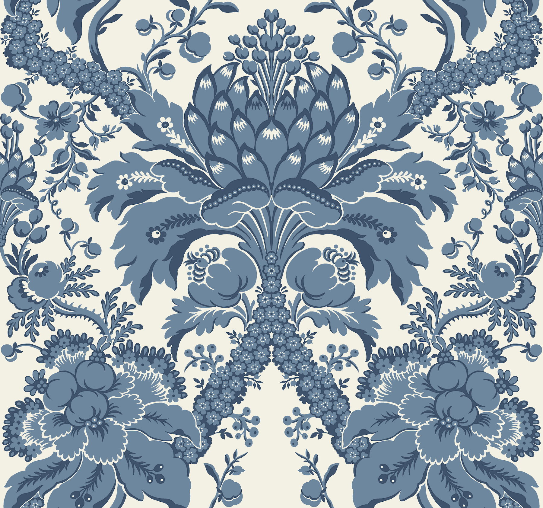 French Artichoke Dam Blue Wallpaper large image 