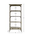 Bridgely Aged White Etagere thumbnail 2