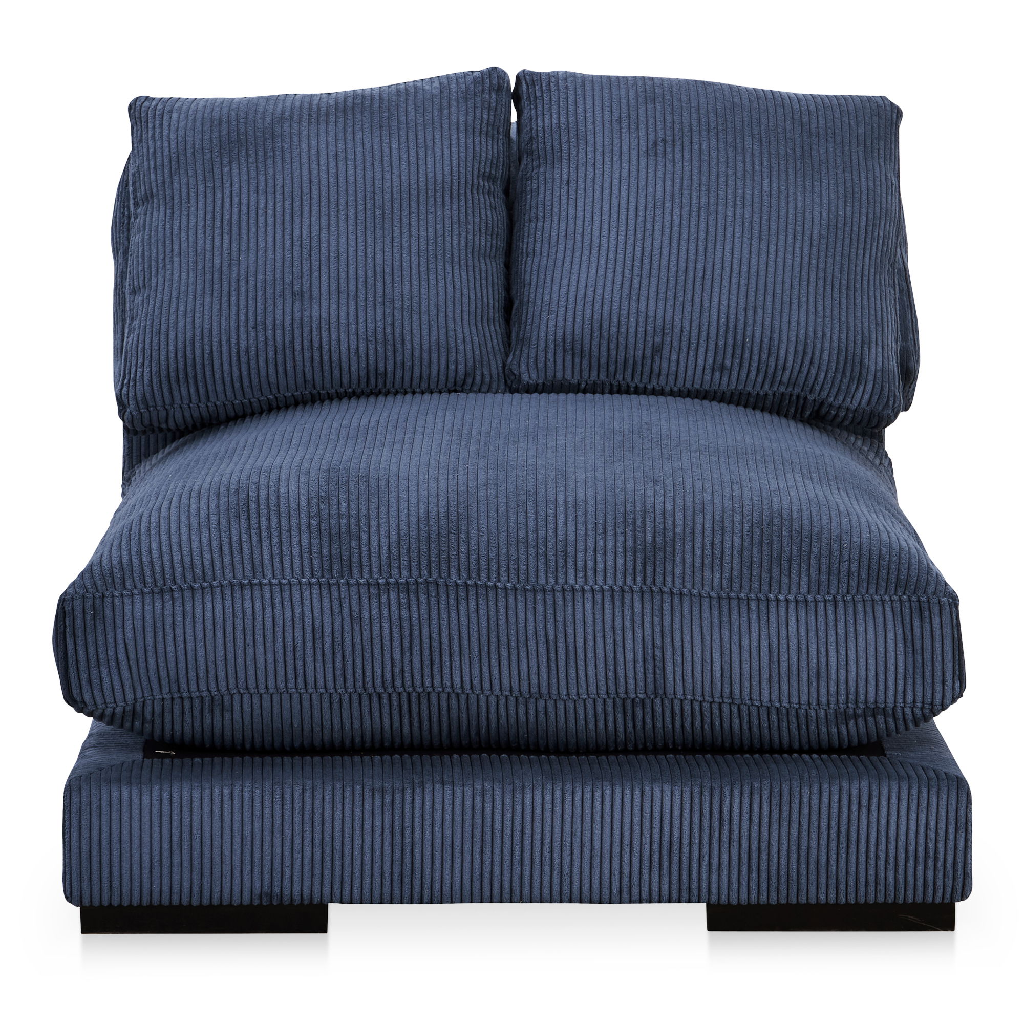 Plunge Slipper Chair Navy, Accent Chair by Moe's Home, 41.5" width x 33" height x 46" depth View 1