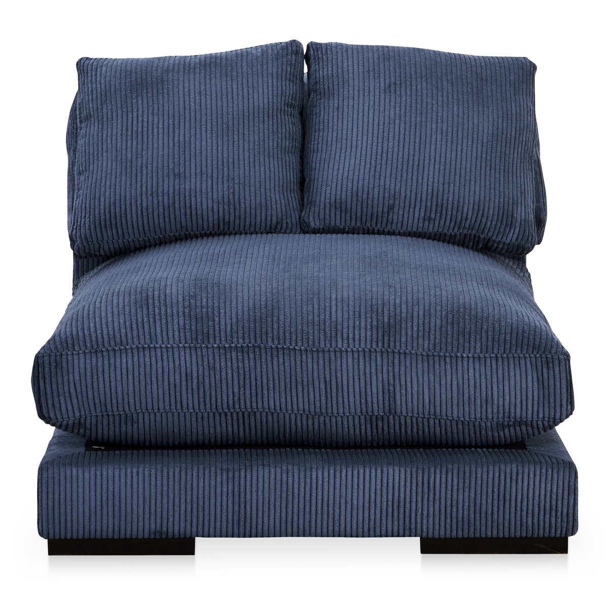 Plunge Slipper Chair Navy, Accent Chair by Moe's Home, 41.5" width x 33" height x 46" depth View 1