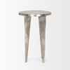 Maggie Textured Silver Nickel Cast Aluminum Metal Accent Table, Side & End Table by Mercana, 13.5" length x 13.5" width x 20.5" height thumbnail 4