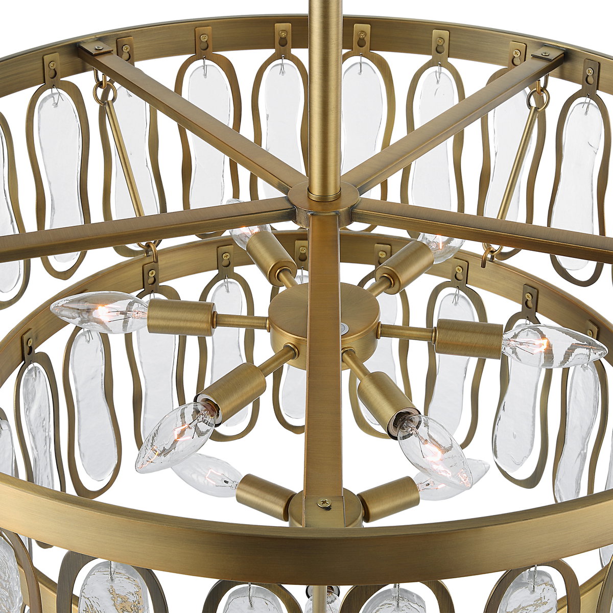 Aurelie 9 Light Round Pendant, by Uttermost, 28" width x 27.5" height x 28" diameter View 9