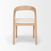 Nobu Oak Wood with Cream Fabric Open Back Dining Chair thumbnail 5