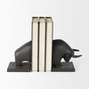 Tauro III (Set of 2) 10L x 5W Black Cast Aluminum Raging Bull Bookends, by Mercana, 9.5" length x 4.25" width x 5.75" height thumbnail 6