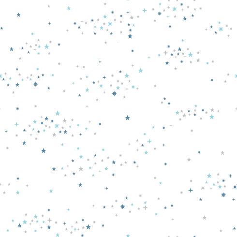 Starlight, Star Bright Blue & Grey Peel & Stick Wallpaper