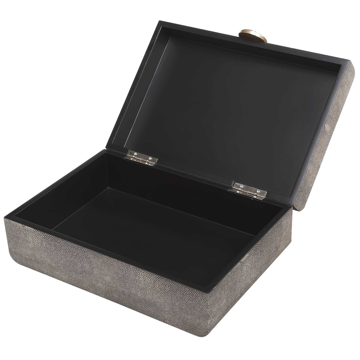 Lalique Art Deco Box, Boxe by Uttermost, 12.5" width x 4.5" height x 9" depth View 4