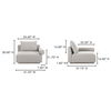 Rosello Right Arm Facing Chair Light Grey thumbnail 9