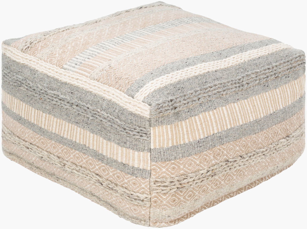 Lorens Pouf, Ottoman by Surya, 24" width x 13" height