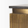 Satima Black Marble with Gold Metal Square Fluted Accent Table thumbnail 8