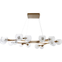 Online Designer Combined Living/Dining Mahowald 16 Light 70 inch Antique Brass Chandelier Ceiling Light