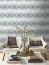 Tudor Diamond Damask Navy Wallpaper thumbnail 2