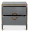 Gabriella Night Stand, Quiet Shade, Nightstand by Sarreid, 30" length x 18" width x 30" height thumbnail 9