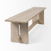 Aida 18H Light Gray Wood Dining Bench thumbnail 7