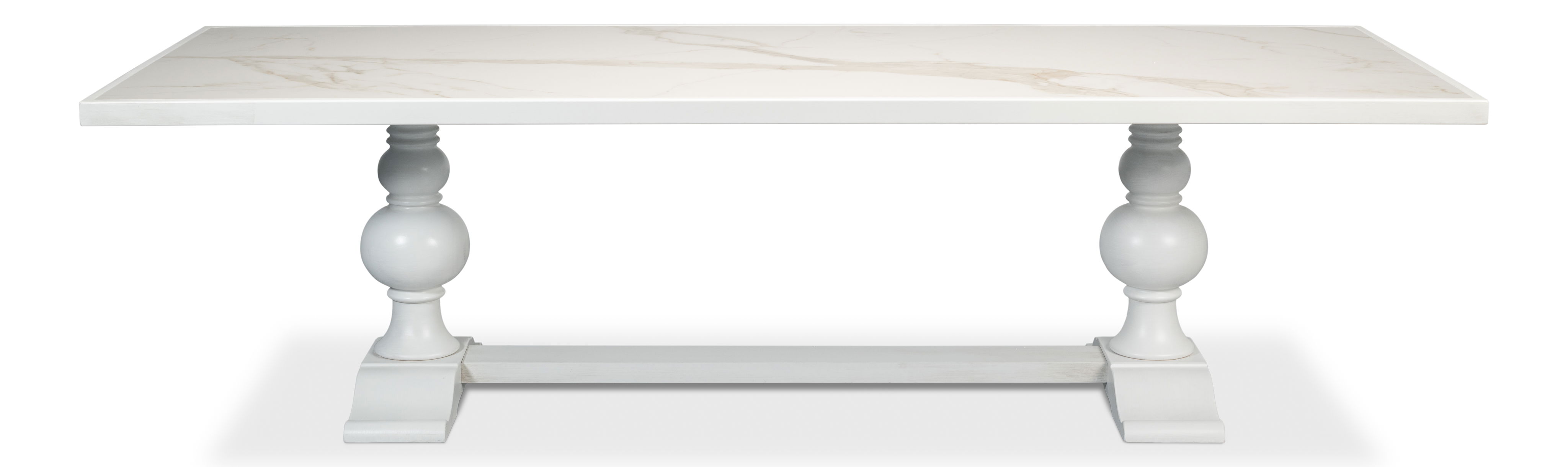 Rectangular Dining Table,Cortina White, by Sarreid, 108" length x 40" width x 30" height View 2