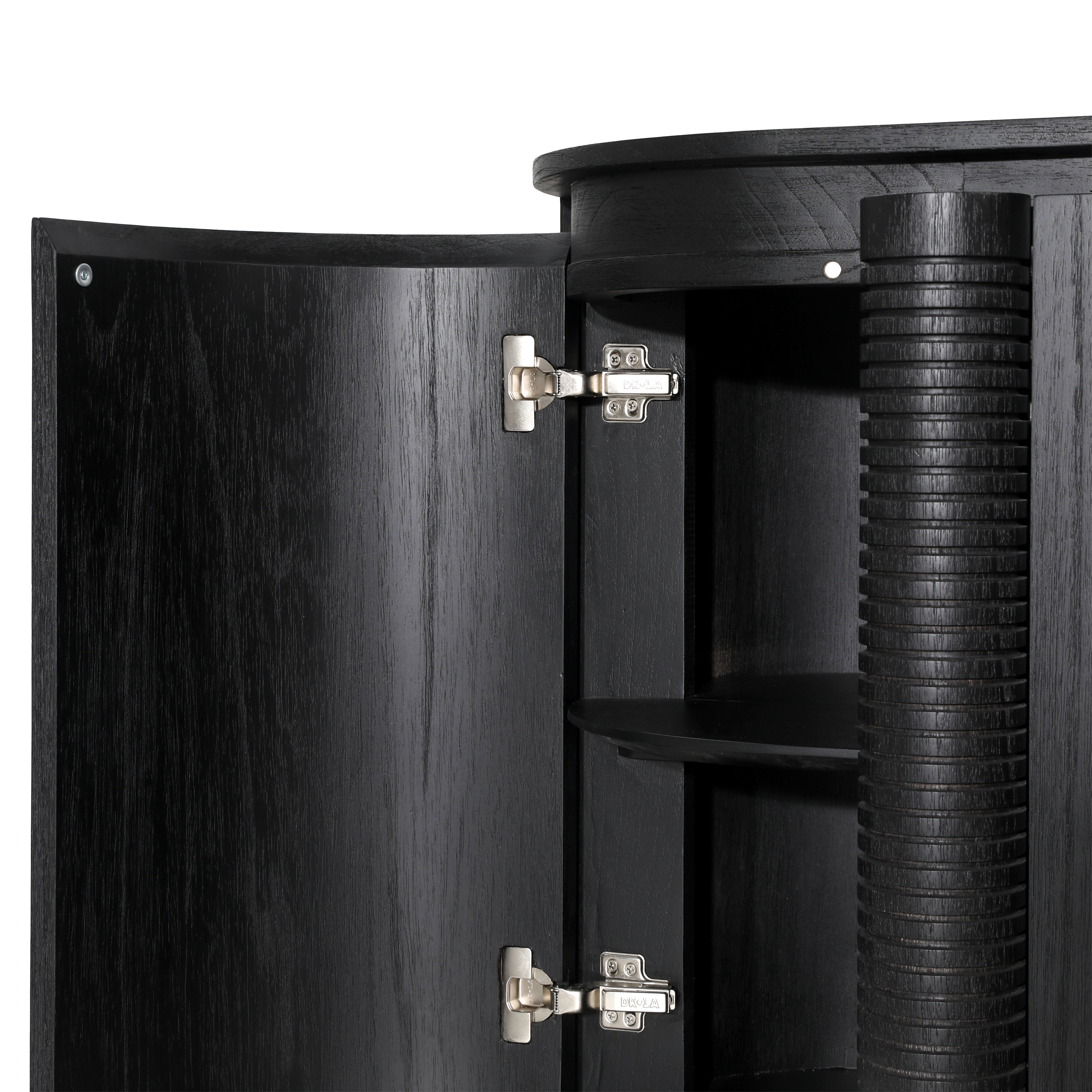 Stefan Sideboard Black, Sideboards & Buffet by Dovetail, 62.99" width x 32.5" height x 19.5" depth View 7