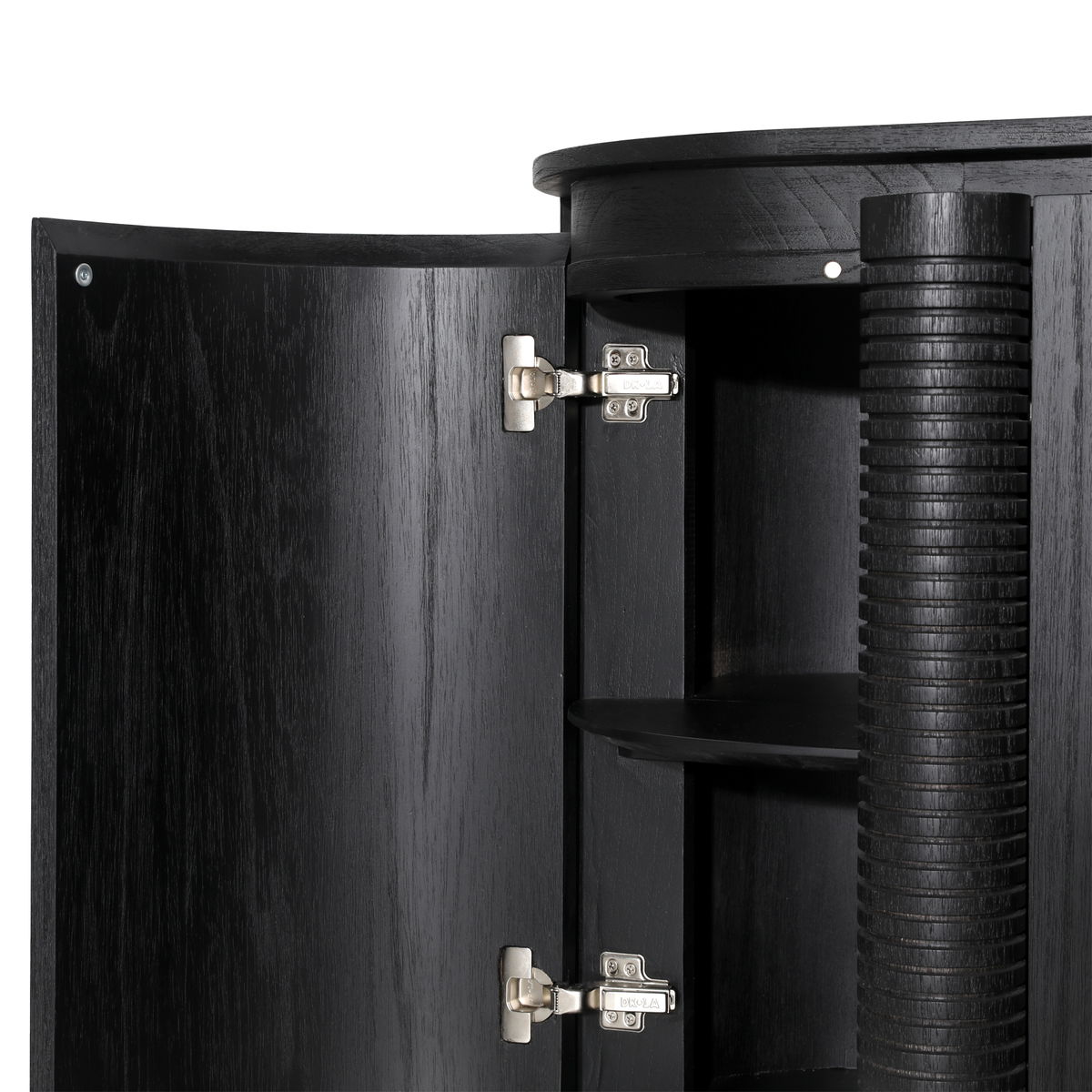 Stefan Sideboard Black, Sideboards & Buffet by Dovetail, 62.99" width x 32.5" height x 19.5" depth View 7