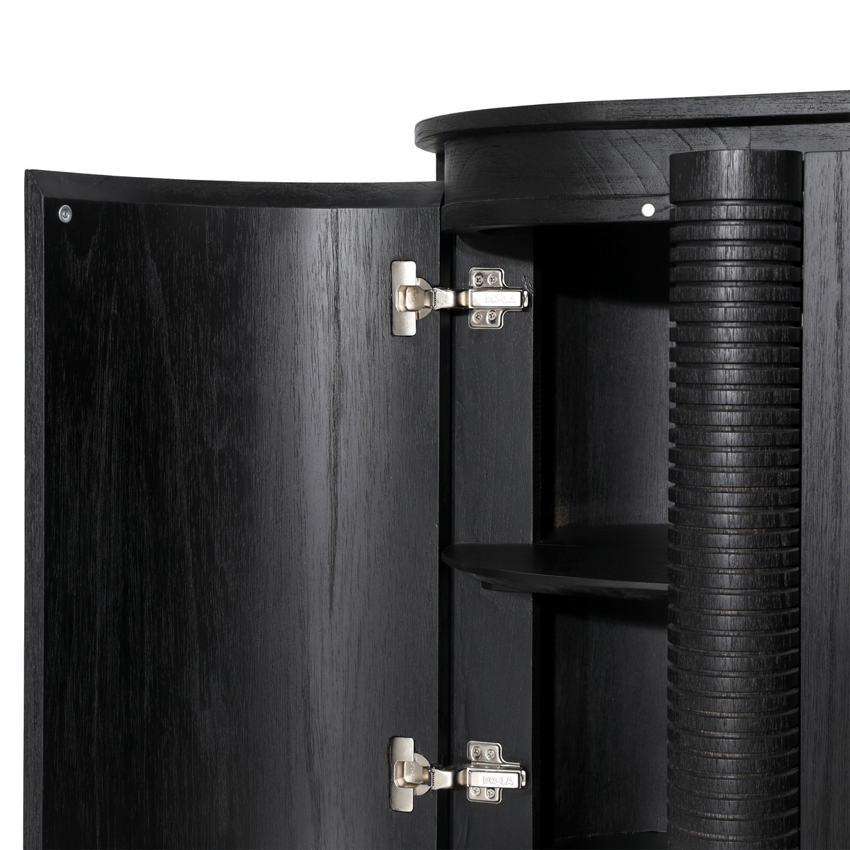 Stefan Sideboard Black, Sideboards & Buffet by Dovetail, 62.99" width x 32.5" height x 19.5" depth View 7