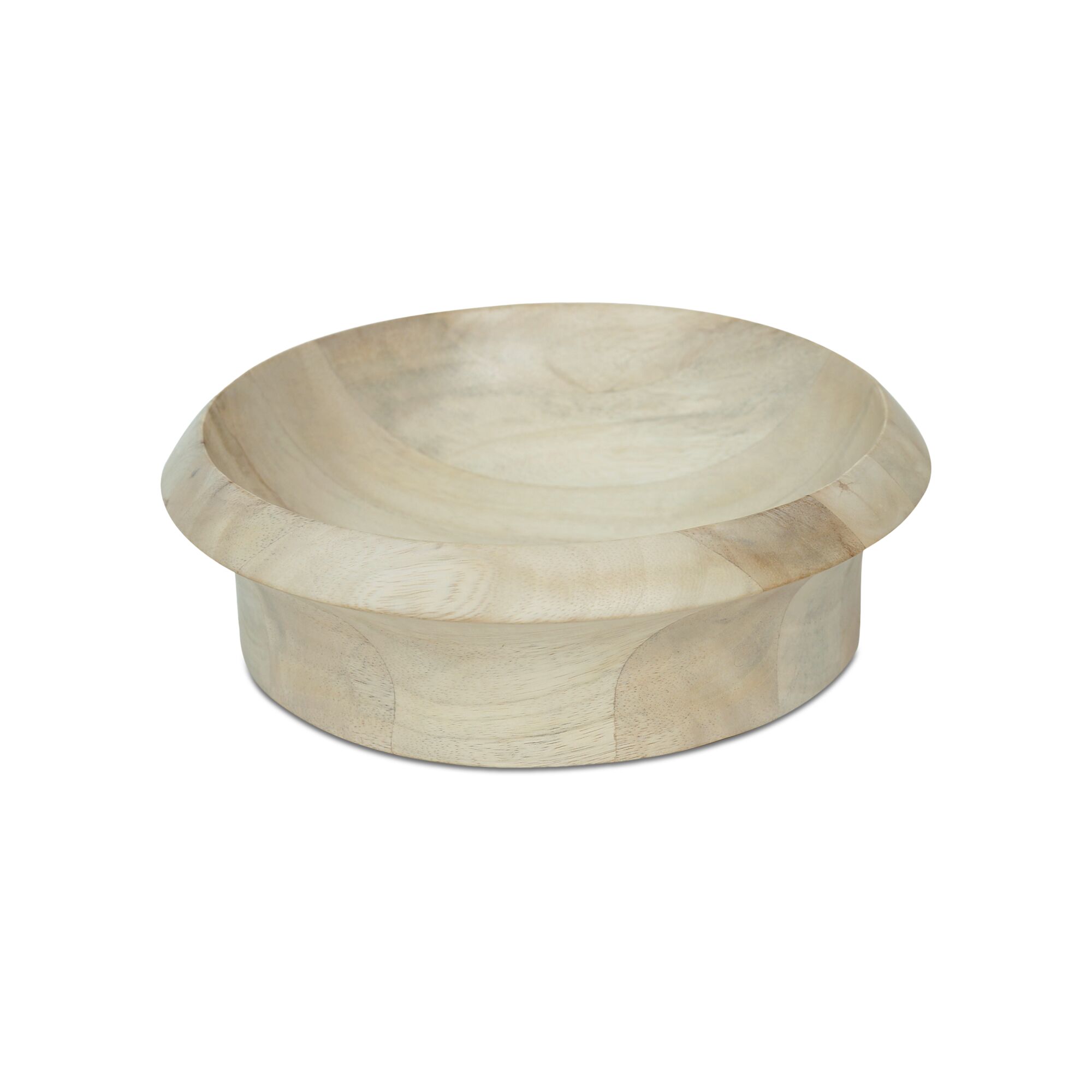 Olen Bowl White Wash, Decorative Bowl by Moe's Home, 10" width x 3" height x 10" depth View 3