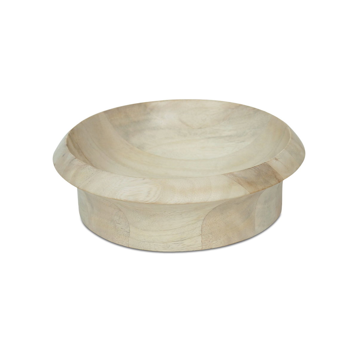 Olen Bowl White Wash, Decorative Bowl by Moe's Home, 10" width x 3" height x 10" depth View 3